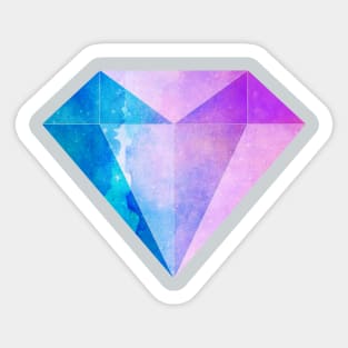blue & purple diamond Sticker